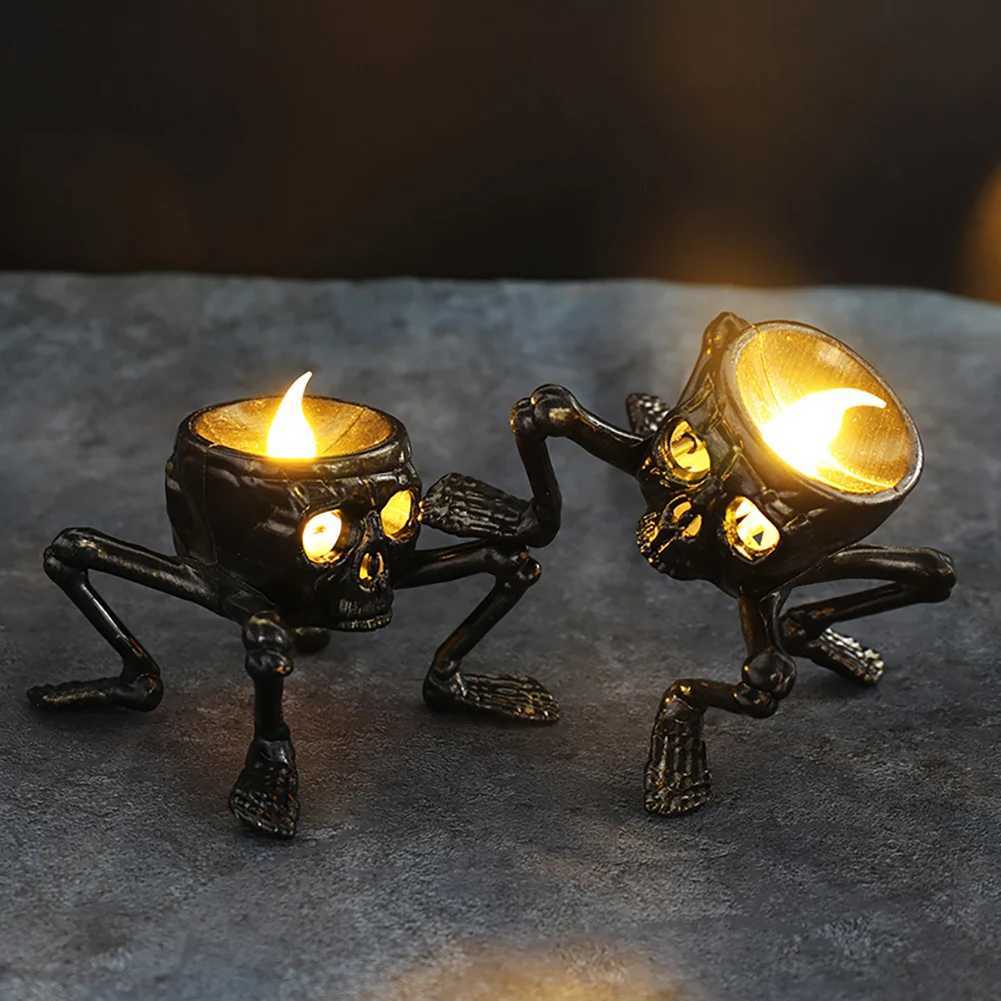 Halloween Decoration Skeleton Hand Holding Lantern Battery Operated Skeleton Foot LED Night Light For TrickorTreat Display C250913