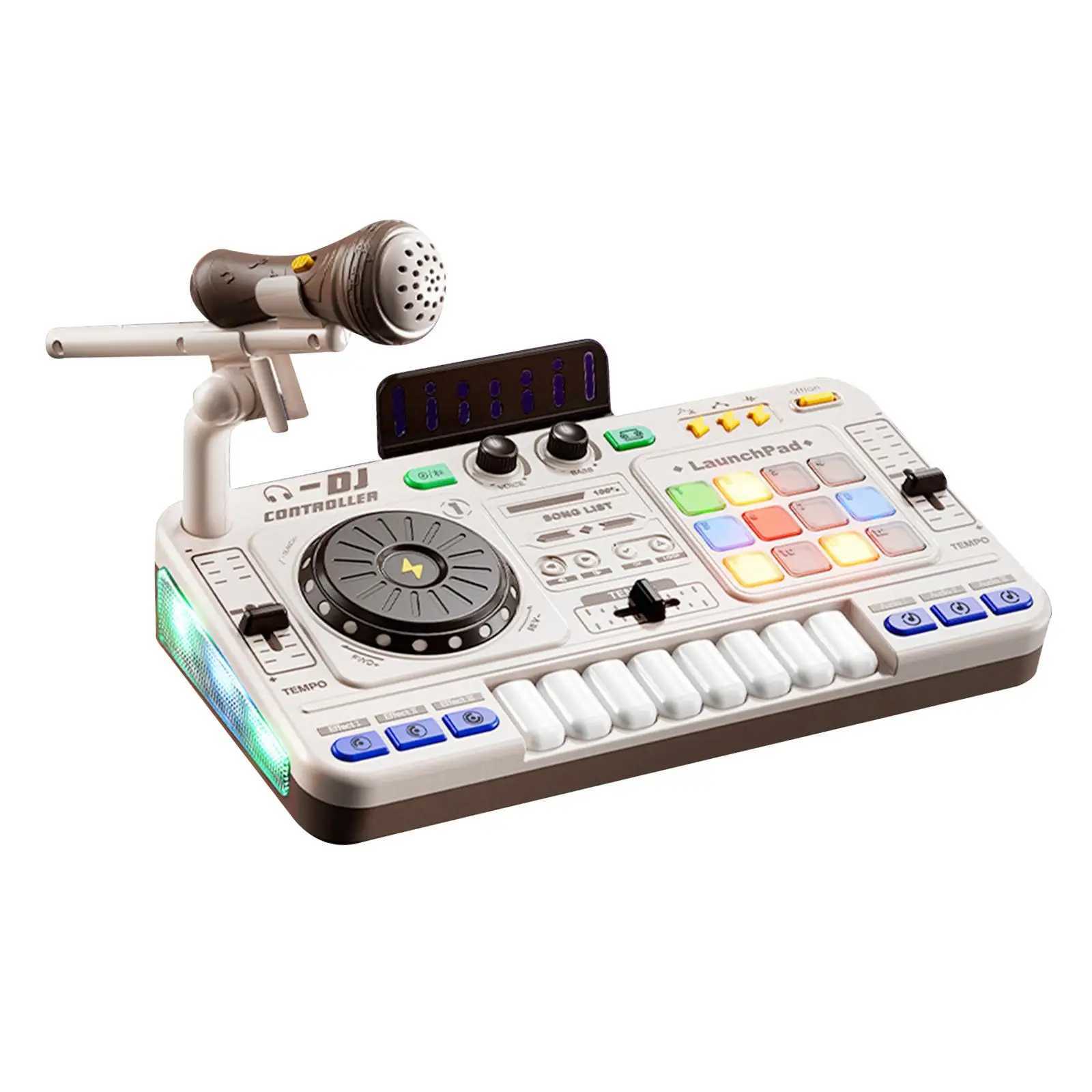 Kids DJ Mixer Toy Streaming Interactive Gaming DJ Table Instrument Turntable Toy for Party Indoor Birthday Preschool Gift C250913