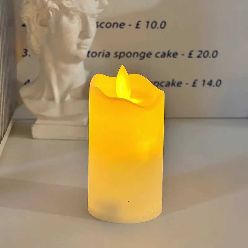 1pc Led Simulation Tearing Swing Electronic Candle Lights Home Use Smokeless Lighting Birthday Hotel Wedding Decoration C251122