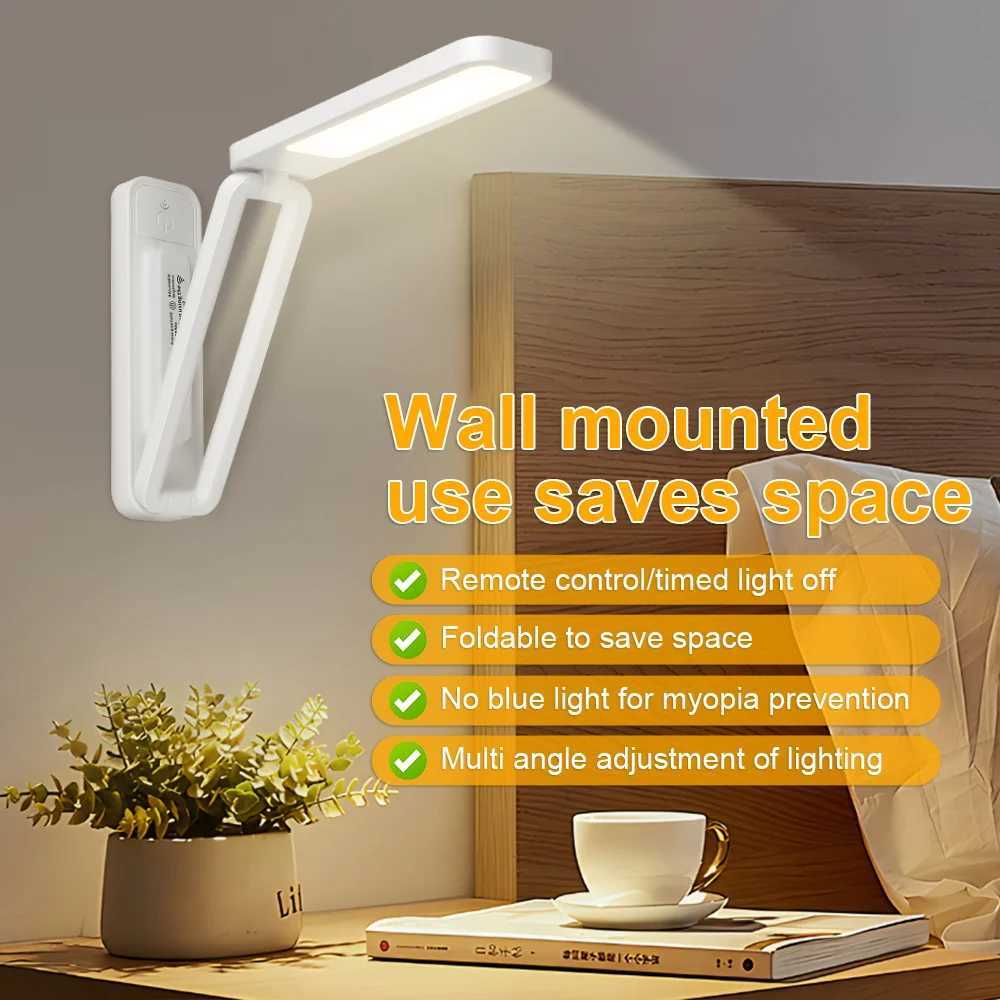 Rechargeable Table Lamp Dimmable Night Light Folding LED Touch Home Dormitory Bedroom Desk Lighting Remote Control wall Led Lamp C250913