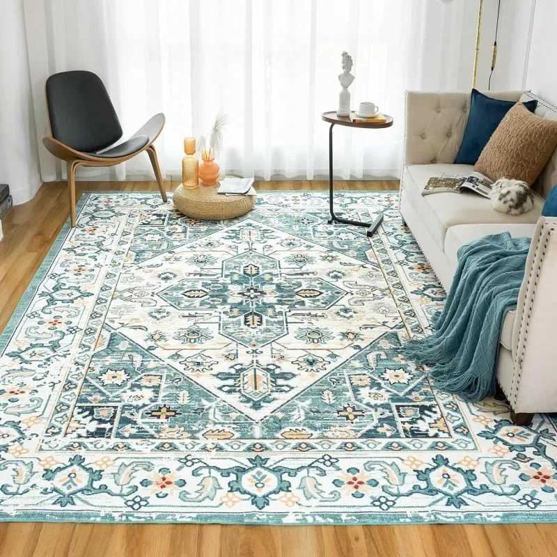 VIKAMA Persian National Style Looppile Carpet Dirt Resistant Living Room Coffee Table Mat Hotel Home Decoration Rug C250913