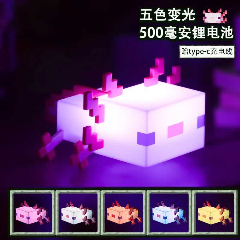 Night light My World axolotl night light model gift C251122