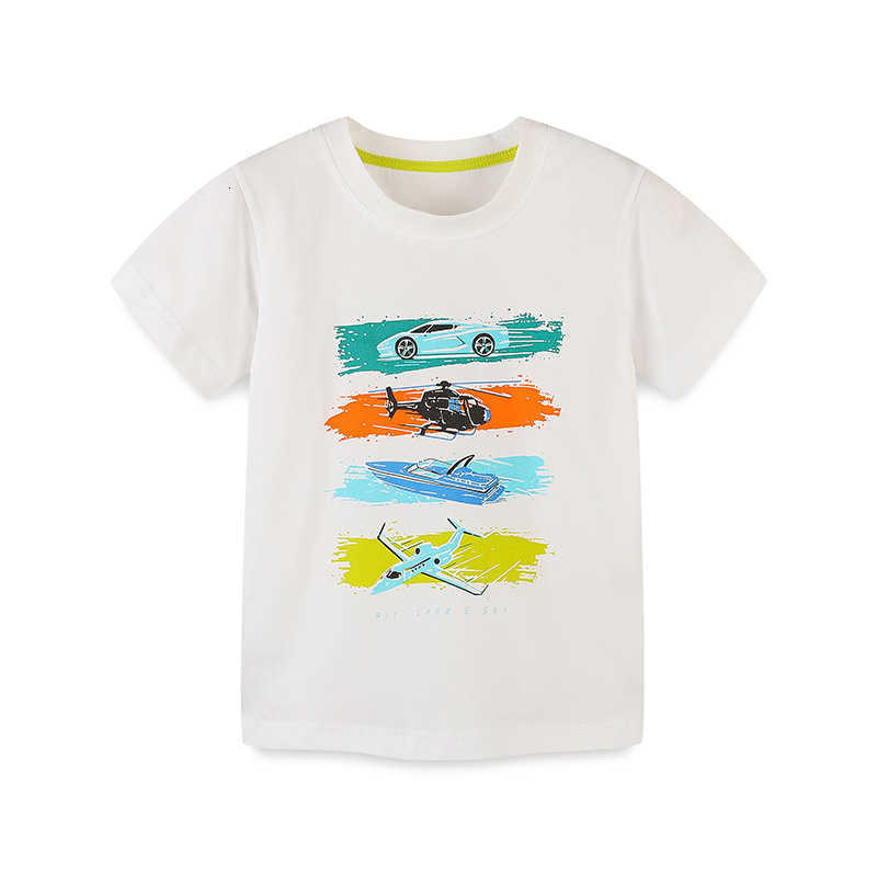 Summer New Short Sleeve Boys' T-Shirt Cute Motorcycle Print Round Neck Top Baby Pullover Shirt