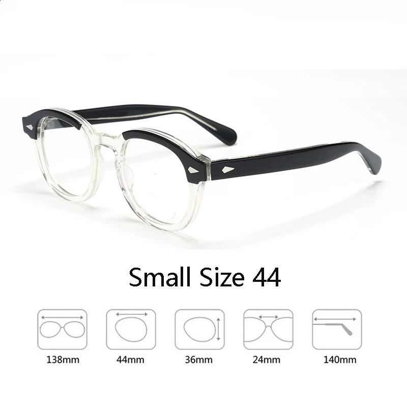Mens Spectacle Frame Johnny Depp Lemtosh Style Glasses Transparent Lens Computer Male Round Vintage Eyeglasses 250912