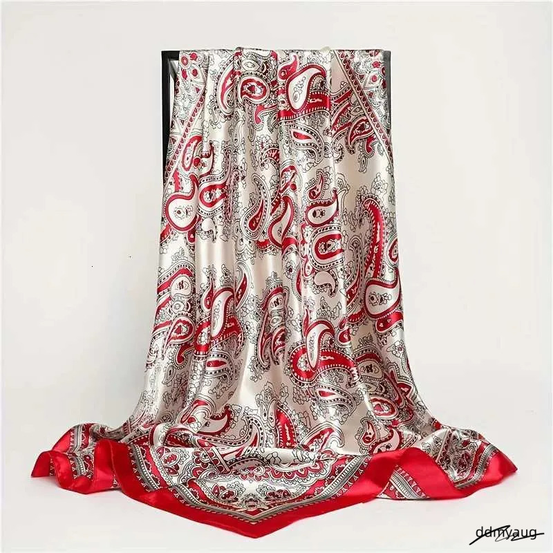 Silk Shawl Square Scarf For Women Satin Fashion Wraps Neckerchief Or Blanket Female Hair Bands Ribbon Headband Bandana Pareo Z250807 ddmyAug