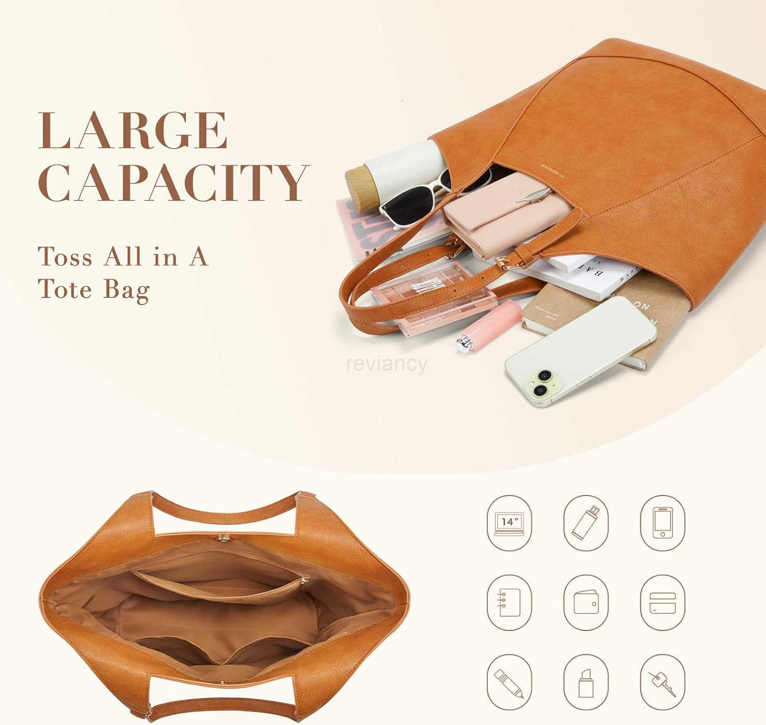 Large Tote Bag for Women Work Vegan Leather Purses for Women Ladies Travel Hobo Handbag with Adjustable TophandleW250913