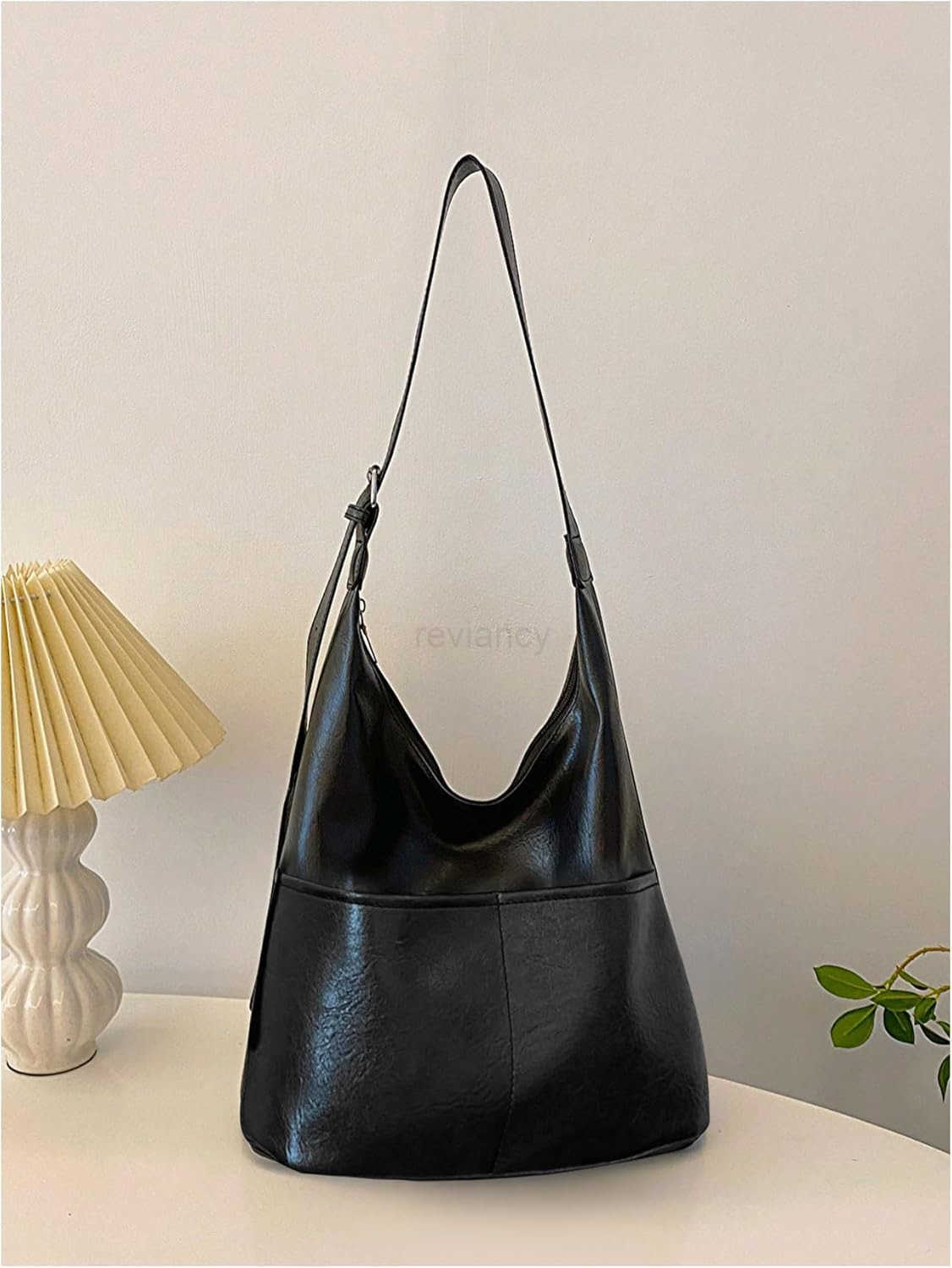 Womens Leather Shoulder Bag Top Handle Work Shopping Handbags with ZipperW250913