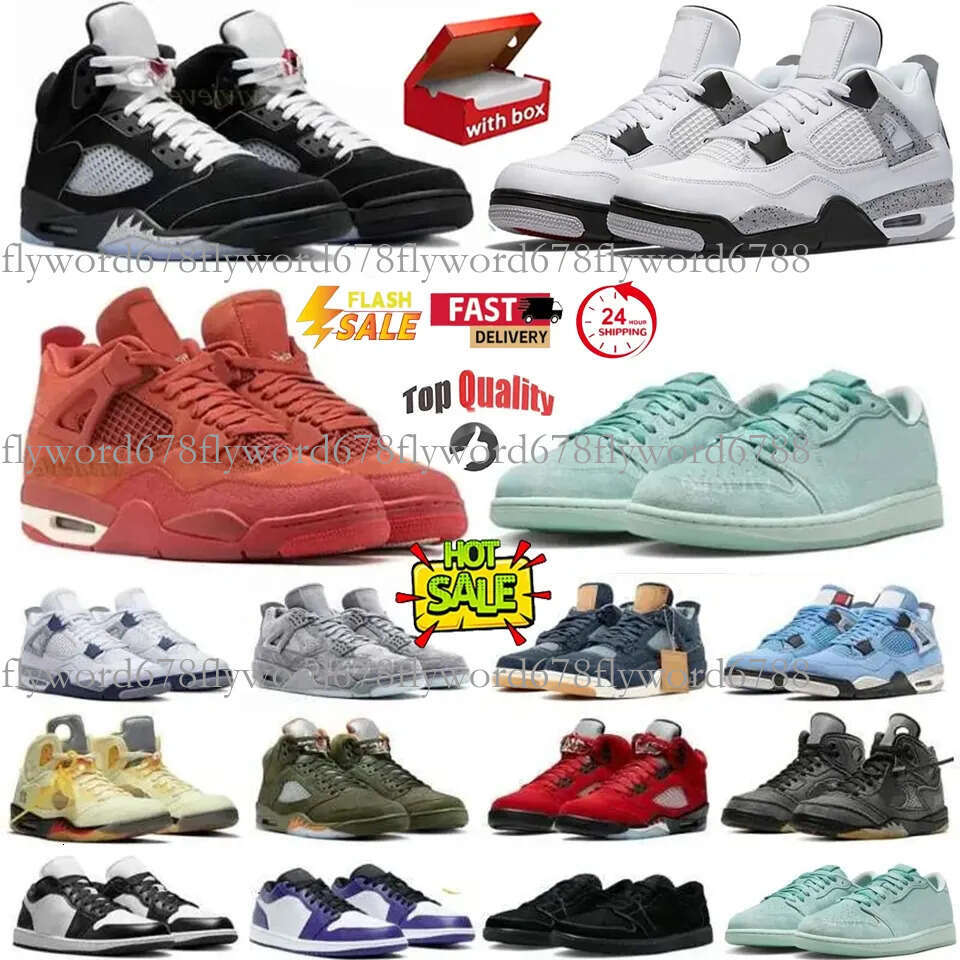 Designer 4s 5s 14s Basketball Shoes Cats Thunders Cool Grey cement Brick Fire Red Black metallic Awake low Fragment mens womens outdoor sneakers