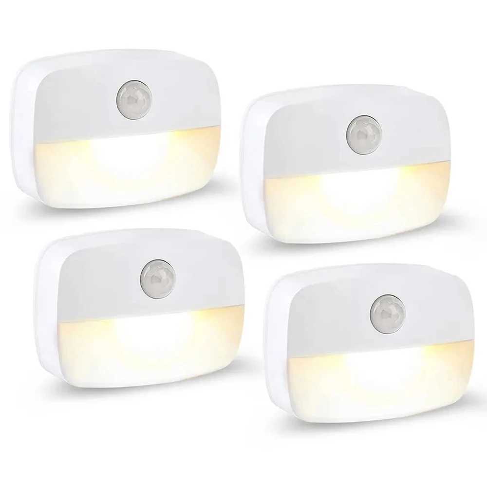 Motion Sensor Light Indoor LED Night Light Stick on Nightlight Battery Operated Lights for Hallway Stair Closet Bedroom Bathroom C250913