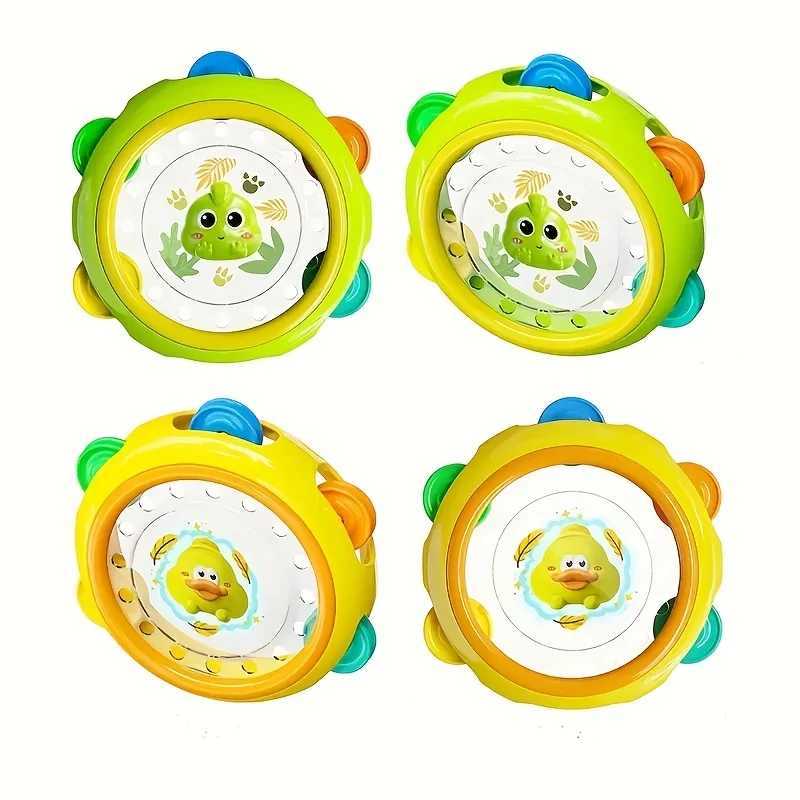 Cartoon frog and duck tambourine ring Vibrating tambourine suitable for children 03 years old clapping toy C250913