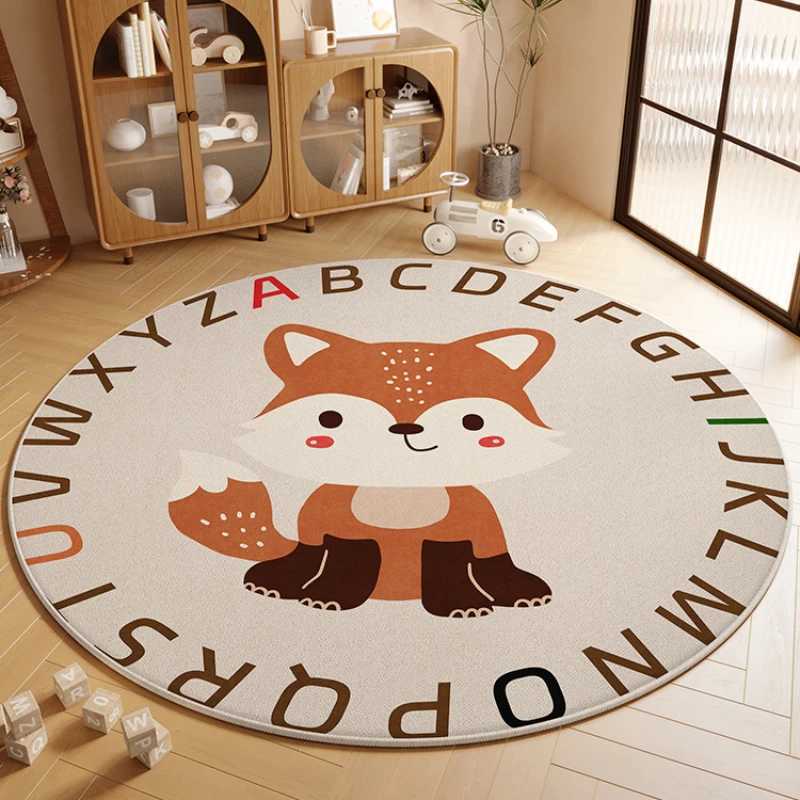 Childrens Room Living Room Bedroom Bedside Carpet Round Room Maintenance Free Carpets Sound Insulation Anti Slip Cartoon Rug C250913