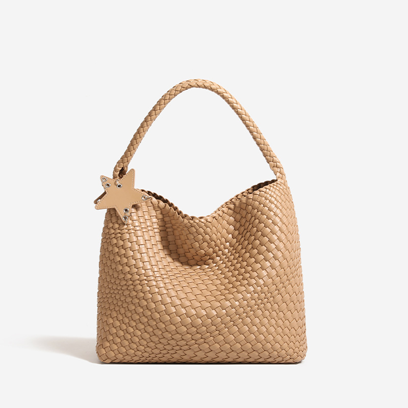 Heming 2025 New Mother Child Tote Bag Hand Woven Bag Underarm Bag Shoulder Bag Fashion Large Capacity