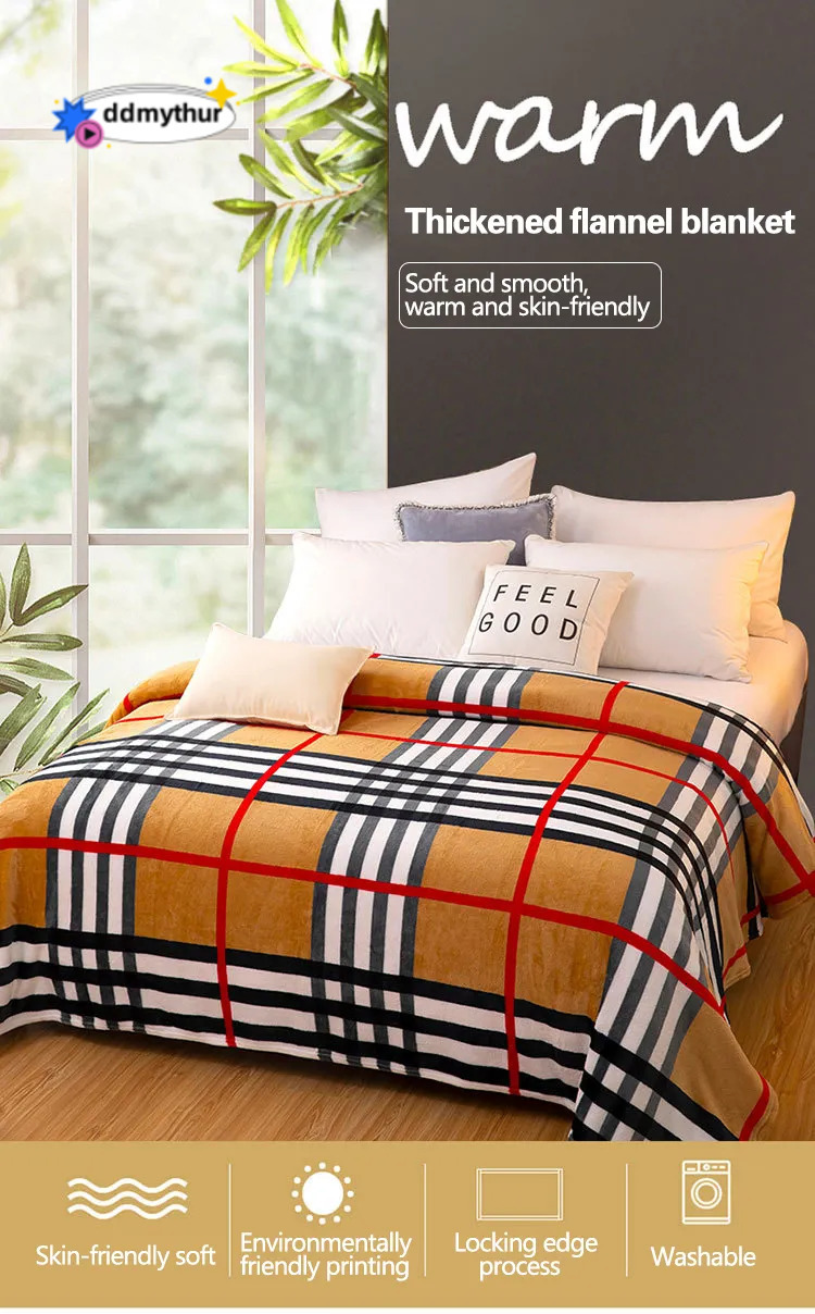 Fleece Air Conditioning Children's Lunch Break Thickened Coral Veet Gift Throw Blanket ddmythur