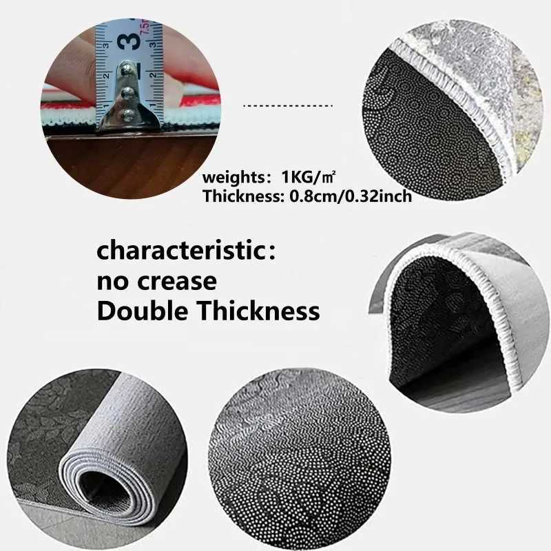 VIKAMA Vintage Persian Bohemian Round Looppile Rug Premium Ethnic Mandala Living Room Bedroom Floor Mats Home Decor Rugs C250913