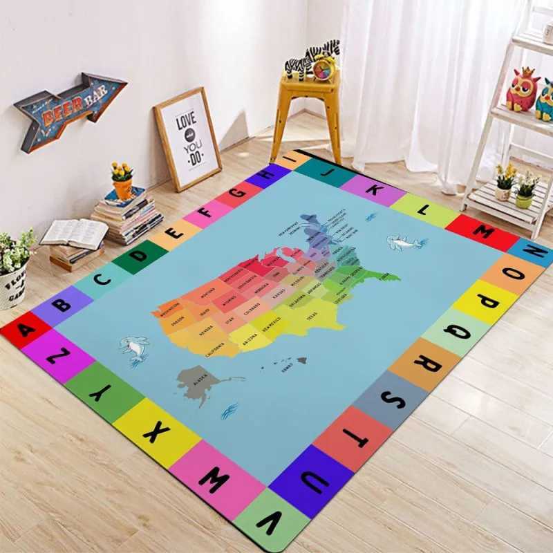 Classroom Rug for Kids Education Carpet for Children Colorful Seating Area Classroom Rugs Kids Seating for School Playroom C250913