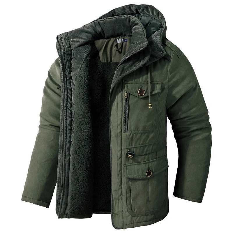 Winter Mens Fleece Warm Jackets Fashion Men Thick Thermal Tactical Hooded Coats Men Outdoor Multi-pocket Windbreaker Jacket Z250913