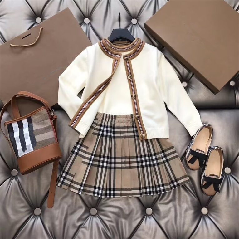 New girls dresses kids skirt Silver letter embroidery Princess dress kids designer clothes baby frock size 90-160CM Q1