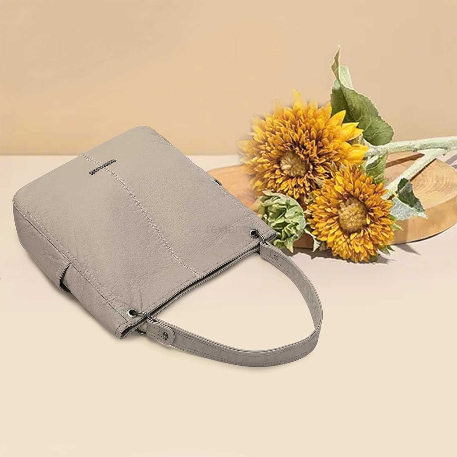 West Hobo Purses for Women Soft Top Handle Shoulder Bag with Wallet SetW250913