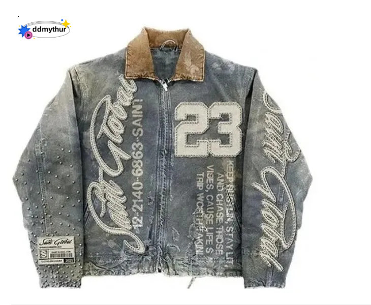 Men's Jackets Streetwear Vintage Leopard Camouflage Jacket Y2K Coats Men Women Hip Hop Letter Patchwork Embroidery Oversized Clothes ddmythur