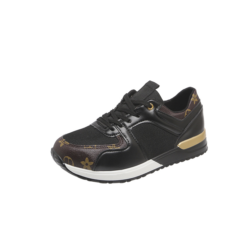 Free shipping Fashion printed shoes sports shoes women's casual women's sports shoes lace up color blocked oversized women's shoes