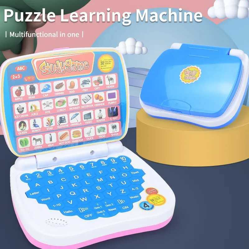 English Learning Small Laptop Toy for Kids 23 Years Boys and Girls Computer for Aphabet ABCNumbersWordsSpellingMathsMusic C250913