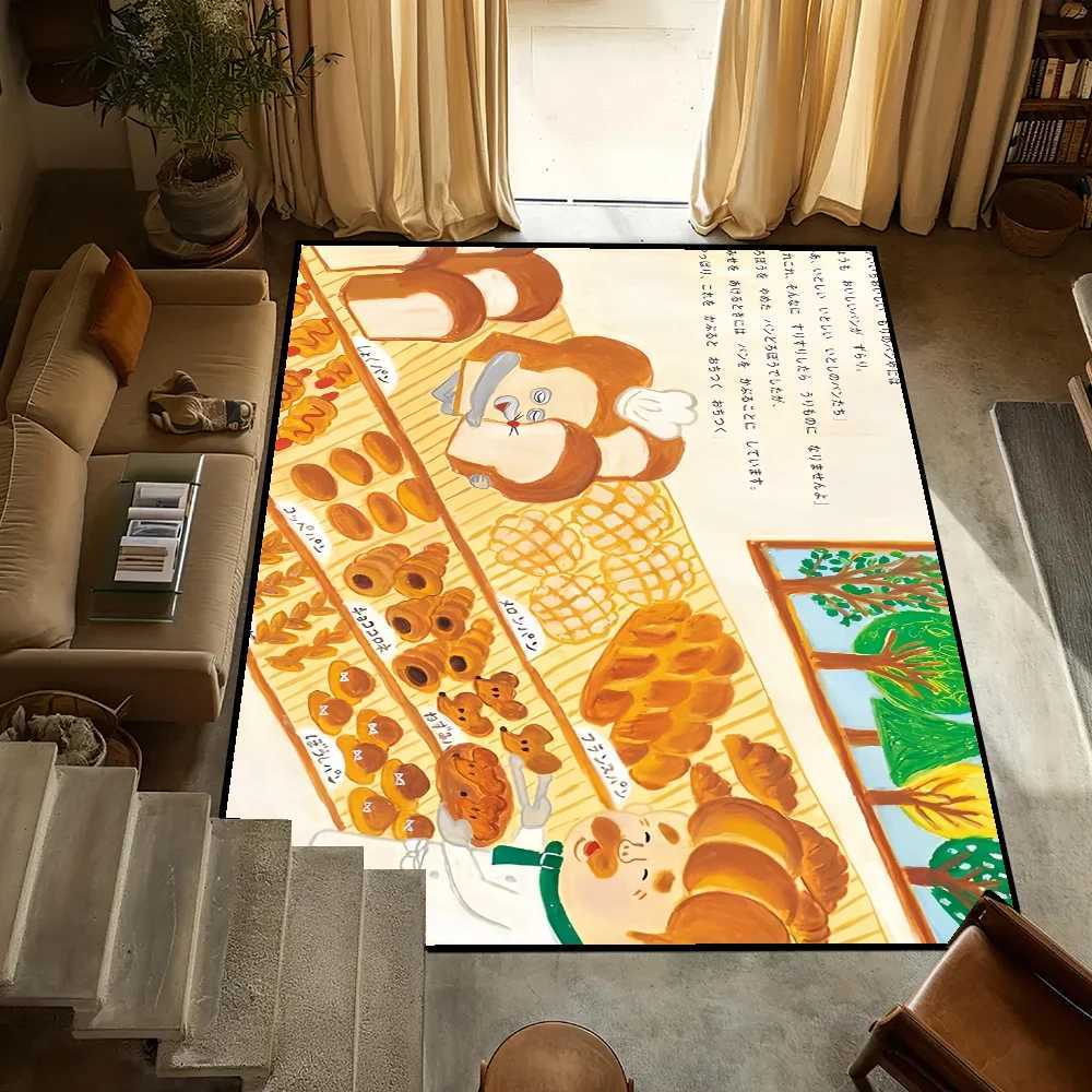 small Bread Bedside Kitchen Bath Living Home House Bedroom Floor Thief Mat Doormat Large Carpet Rug Cute Cartoon Decoration C250913
