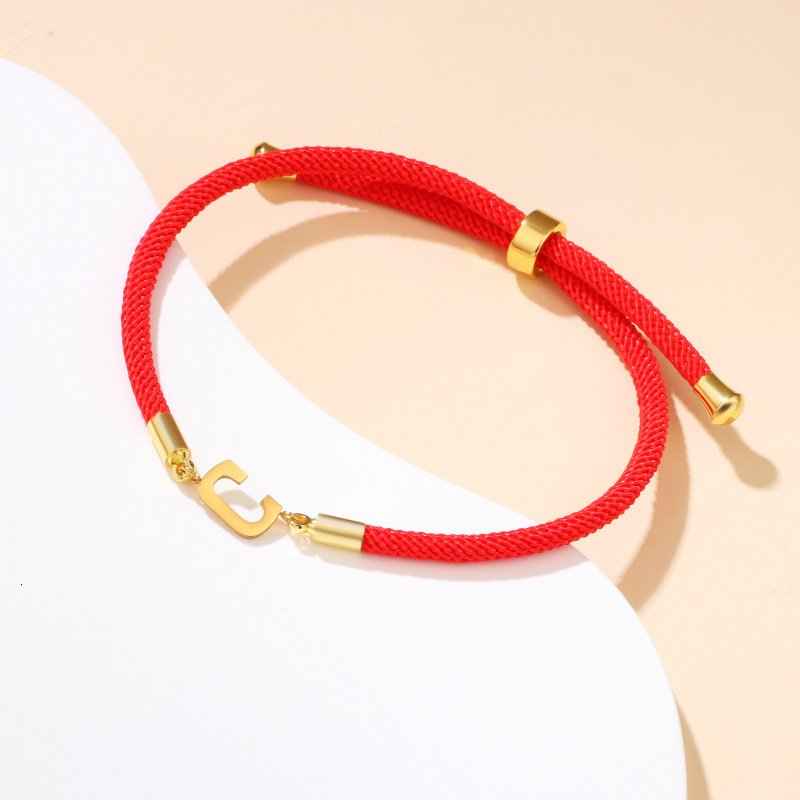 New Braided Colorful Bracelet with Rhinestones 26 Letter Fashion Trendy Jewelry ddmymoon