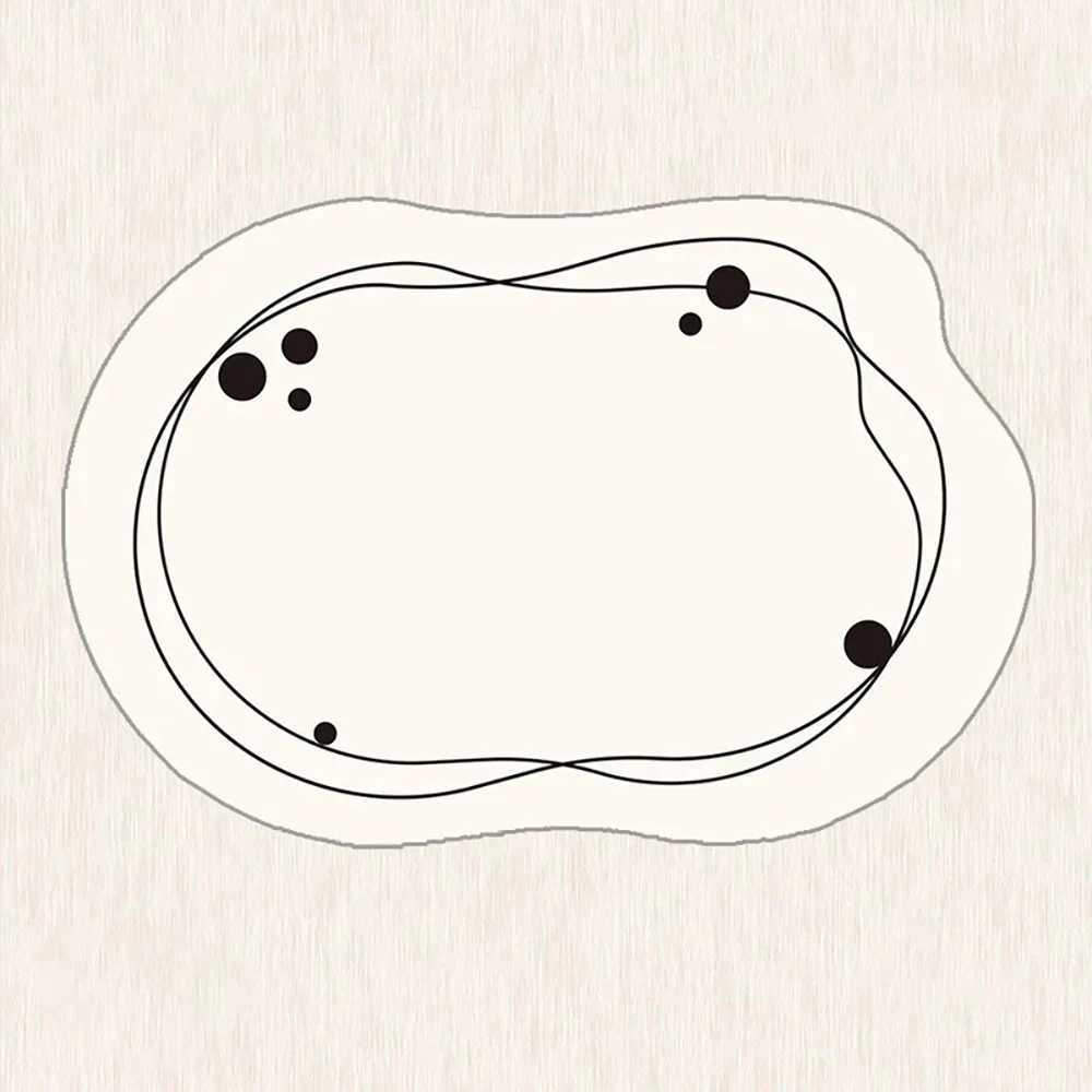 VIKAMA Minimalist Line Design Faux Wool Rug UltraThin StainResistant NonSlip Carpet for Bedside Living Room Soft Mat C913 H260226