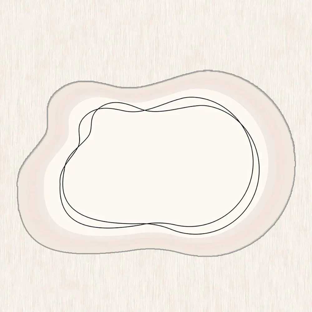 VIKAMA Minimalist Line Design Faux Wool Rug UltraThin StainResistant NonSlip Carpet for Bedside Living Room Soft Mat C913 H260226