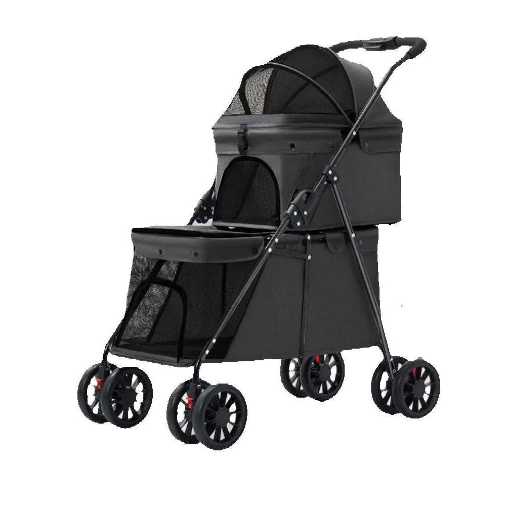 Pet Cart Double-layer Large Space Dog Foldable Portable Going Out Cat Bag Breathable Free shipping