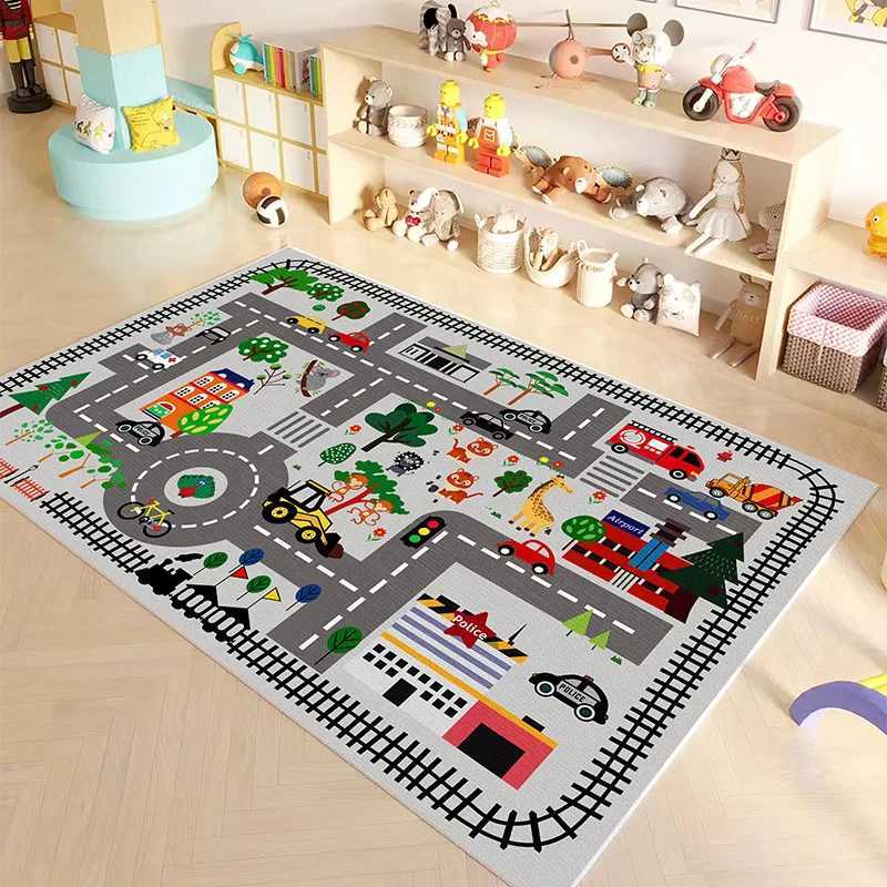 VIKAMA Cartoon Four Seasons Early Education Childrens Rolling Pad Living Room Crystal Felt Carpet Home Decoration C913 H260226