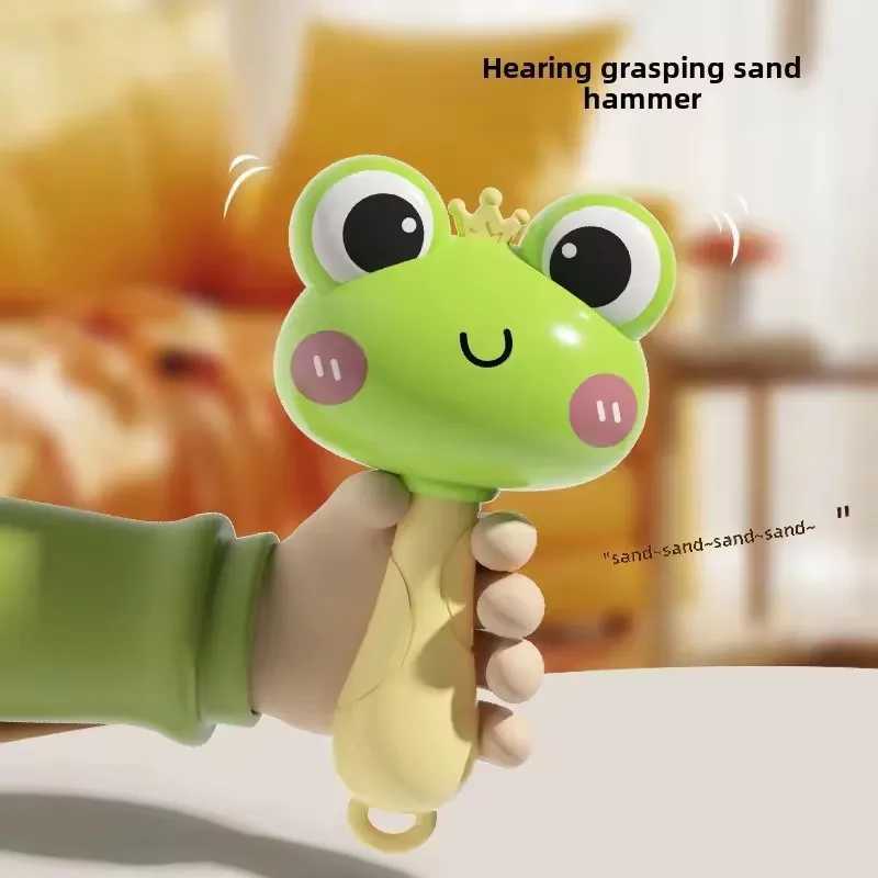 Baby Toys Frog Small Sand Hammer Hand Rattles Early Education Sand Hammer Grip Practice Head Up Newborn Toys Baby Rattle C250913