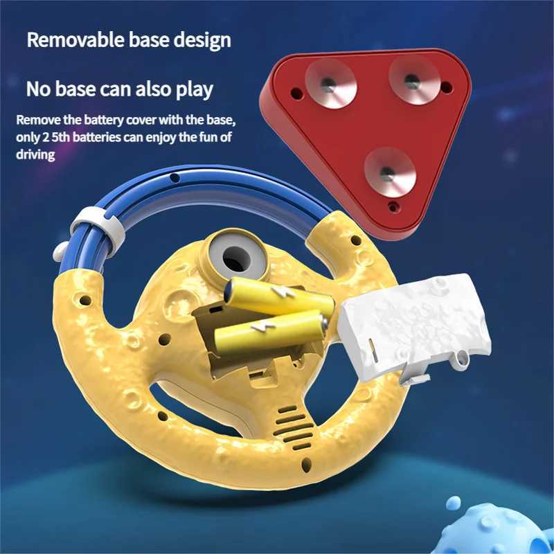 Electric Simulation Steering Wheel Toy With Light And Sound Educational Children CoPilot ChildrenS Car Toy Vocal Toy Gift C250913