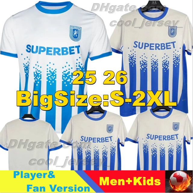 25 26 Universitatea Craiova Soccer Jerseys NSIMBA BAIARAM AL HAMLAWI CICALDAU Football Shirts 2025 2026 ROMANCHUK C.MORA RADULESCU CRETU BALUTA HOURI Men Uniforms