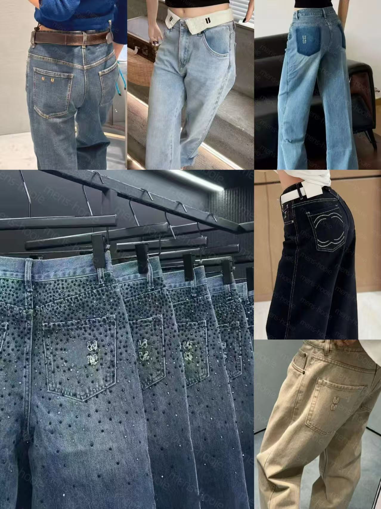 Women's jeans designer jeans 25ss high-quality letter printing college style fashionable loose wide leg pants
