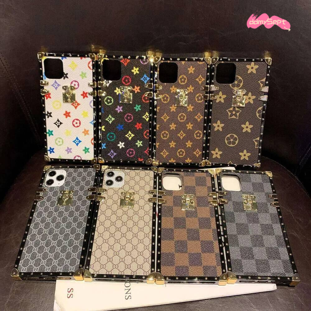 Suitable for Apple 16 Pro Max Plaid Square Case iPhone 15 Old Flower Checkerboard Phone Cover ddmythur