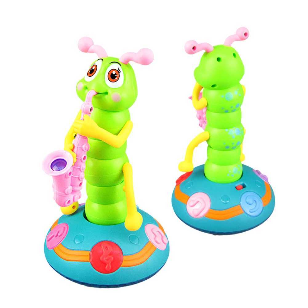Cultivate Imagination Caterpillar Saxophone Toys Battery Powered Musical Educational Toy Electric Animal Toys for Kid Children C250913