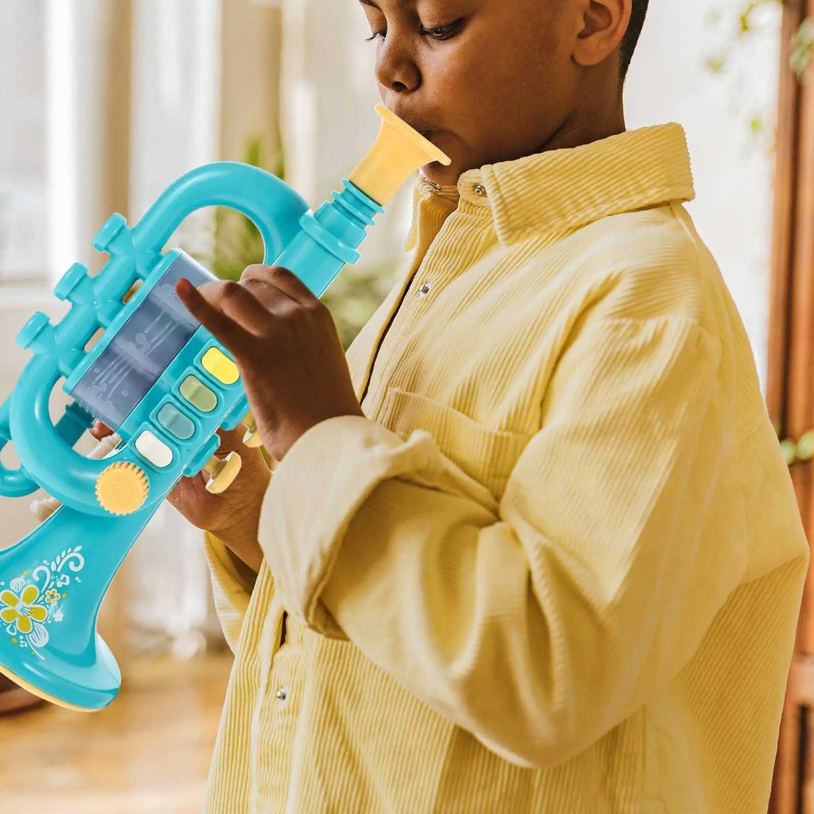 1set Creative Kids Trumpet Toy Abs Mini Musical Instrument Plaything Horn Learning Gift For Sound Maker Room Adornment Baby Y250913