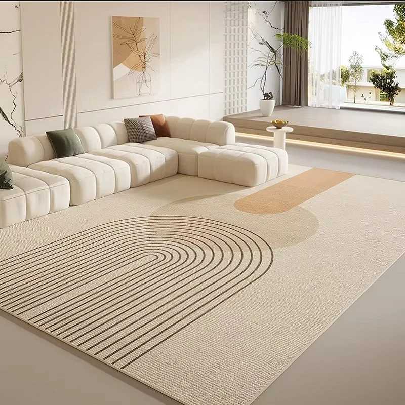 VIKAMA Carpet Living Room and Bedroom Floor Mat Light Luxury Highend Cream Sandblasted Carpet Study Carpet Home Decoration C250913