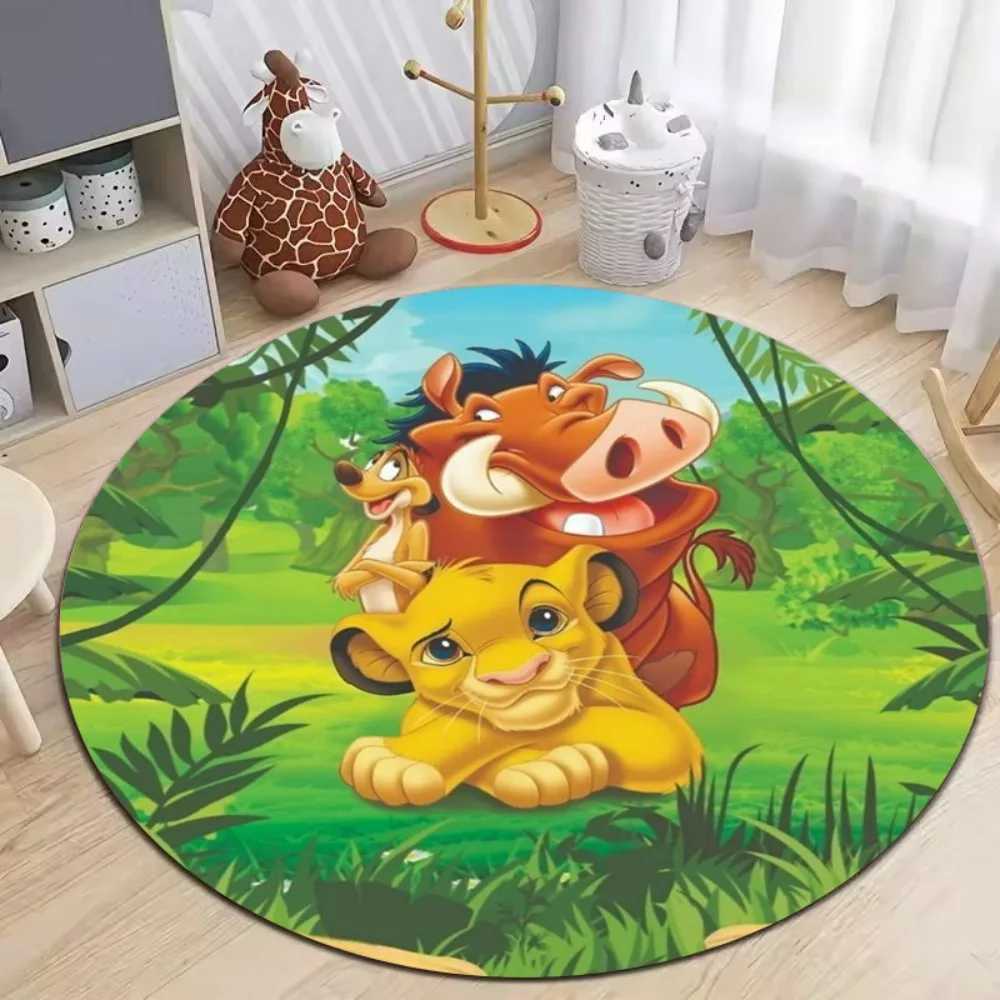 MINISO Fun Lion King Simba Rug Carpets for Living Room Decor Bedroom Soft Round Rug Chair Mat Perfect Gift Idea for Anime Lovers C250913