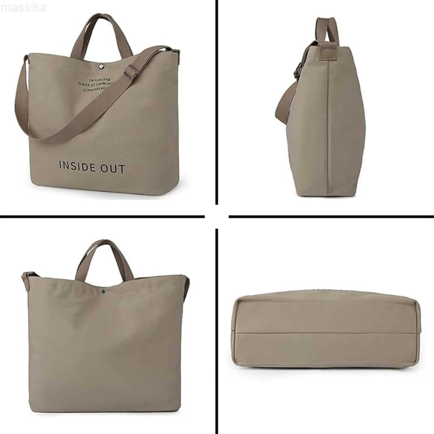 Women Large Canvas Tote Handbags Casual Shoulder Work Bag Crossbody Top Handle Bag Crossbody Handbags M250913