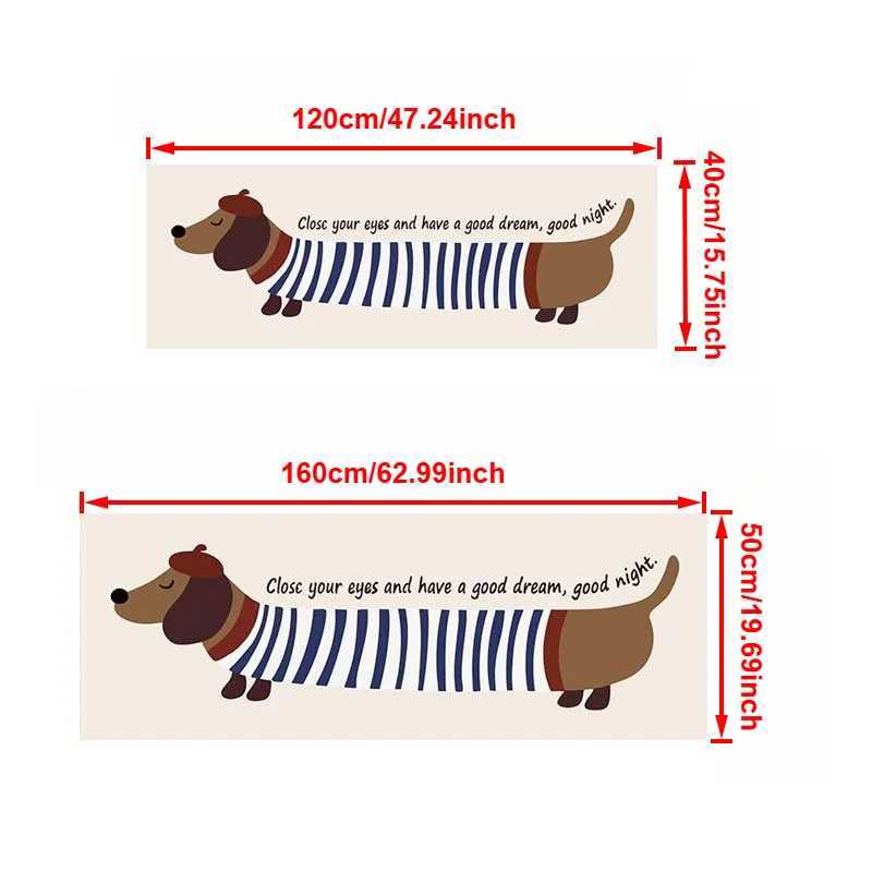 VIKAMA Long Dog Carpet Bedroom Bedside Rugs Bay Window Mat Living Room Carpet Cute Door Mat Absorbent Bathroom Carpet Home Decor C250913