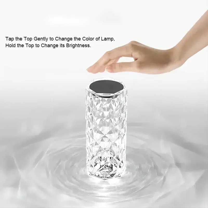 Acrylic Crystal Table Lamp Touch Induction Charging Night Light Bar Restaurant Desktop Decoration Lamp Atmosphere Lamp C250913