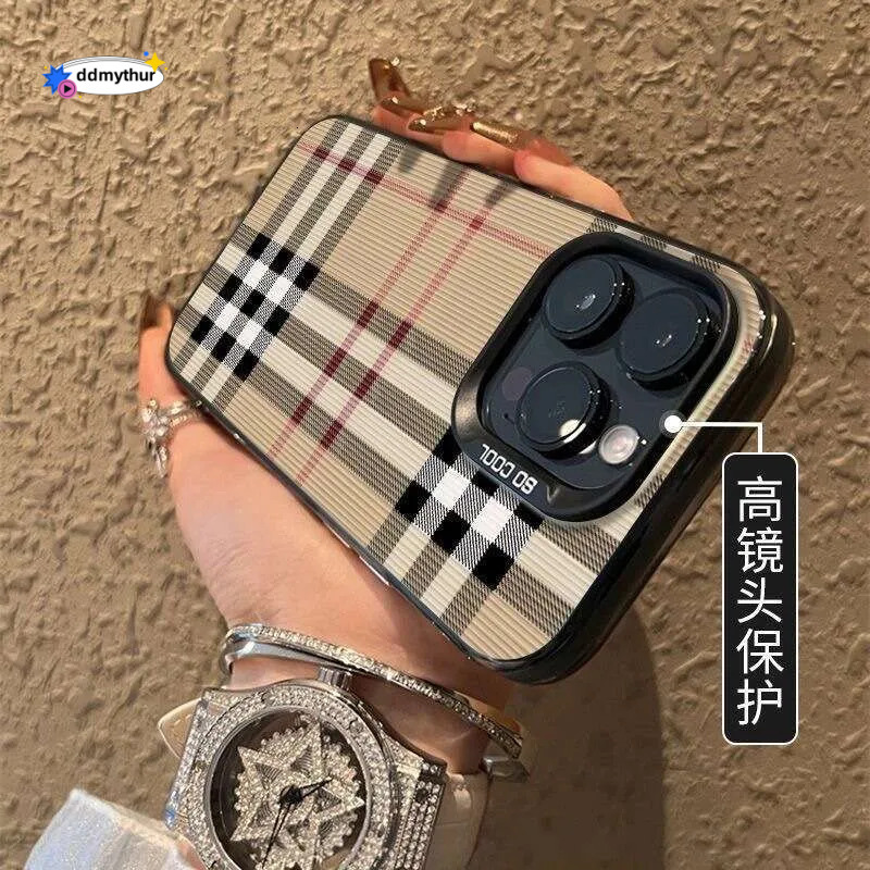 Light Plaid Suitable for iPhone 16 Max Case 15 Pro Trendy 14 Plus/13/12 Classic X ddmythur