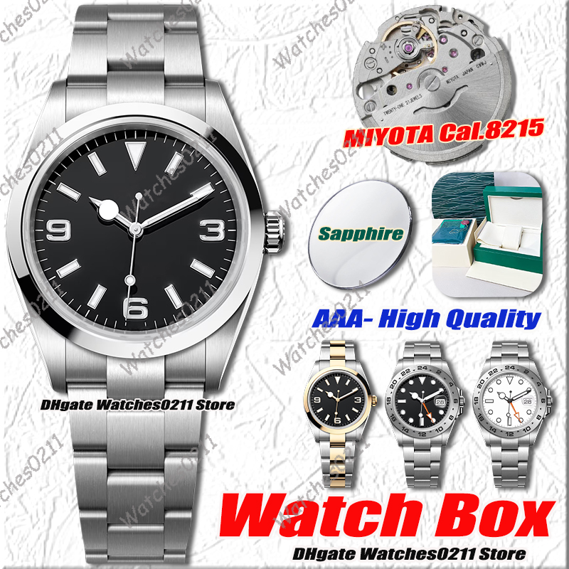 Luxury Mens Watch Designer Watches Men High Quality AAA 2813 MIYOTA 8215 Mechanical Automatic Movement Watch Stainless Steel Sapphire Luminous Simple Sport Watch