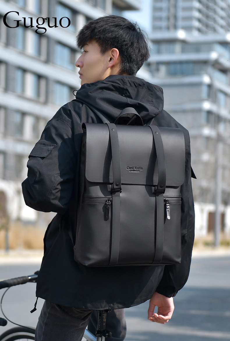 Guguo Free Shipping New Designer Bag Card Kolin Genuine Men's Backpack High-end Casual Commuting Travel Laptop Backpack College Student Bag