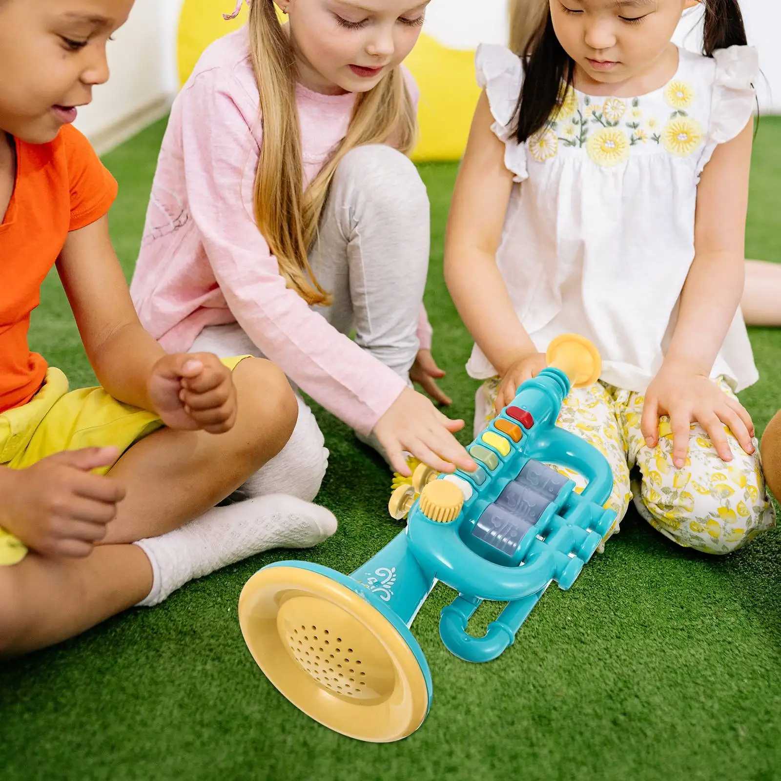 1set Creative Kids Trumpet Toy Abs Mini Musical Instrument Plaything Horn Learning Gift For Sound Maker Room Adornment Baby Y250913