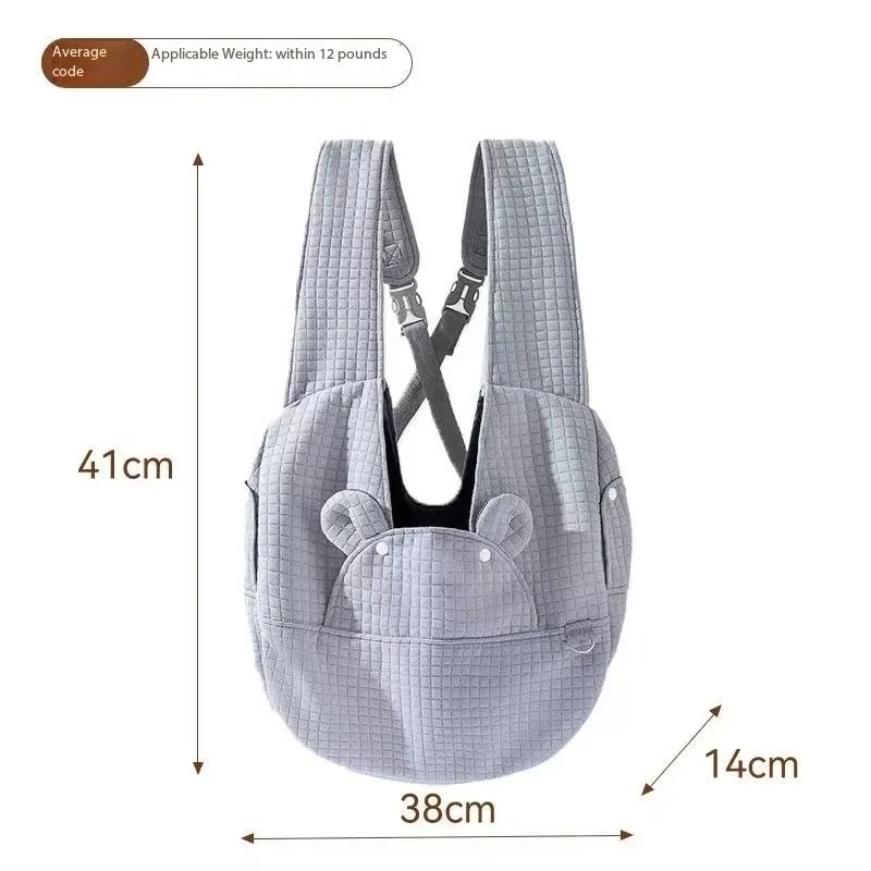 Dogs go out with portable backpacks pet backpacks dog bags carrying dog artifacts, cats, small and medium-sized dogs, carrying chest cat bags Dog bag
