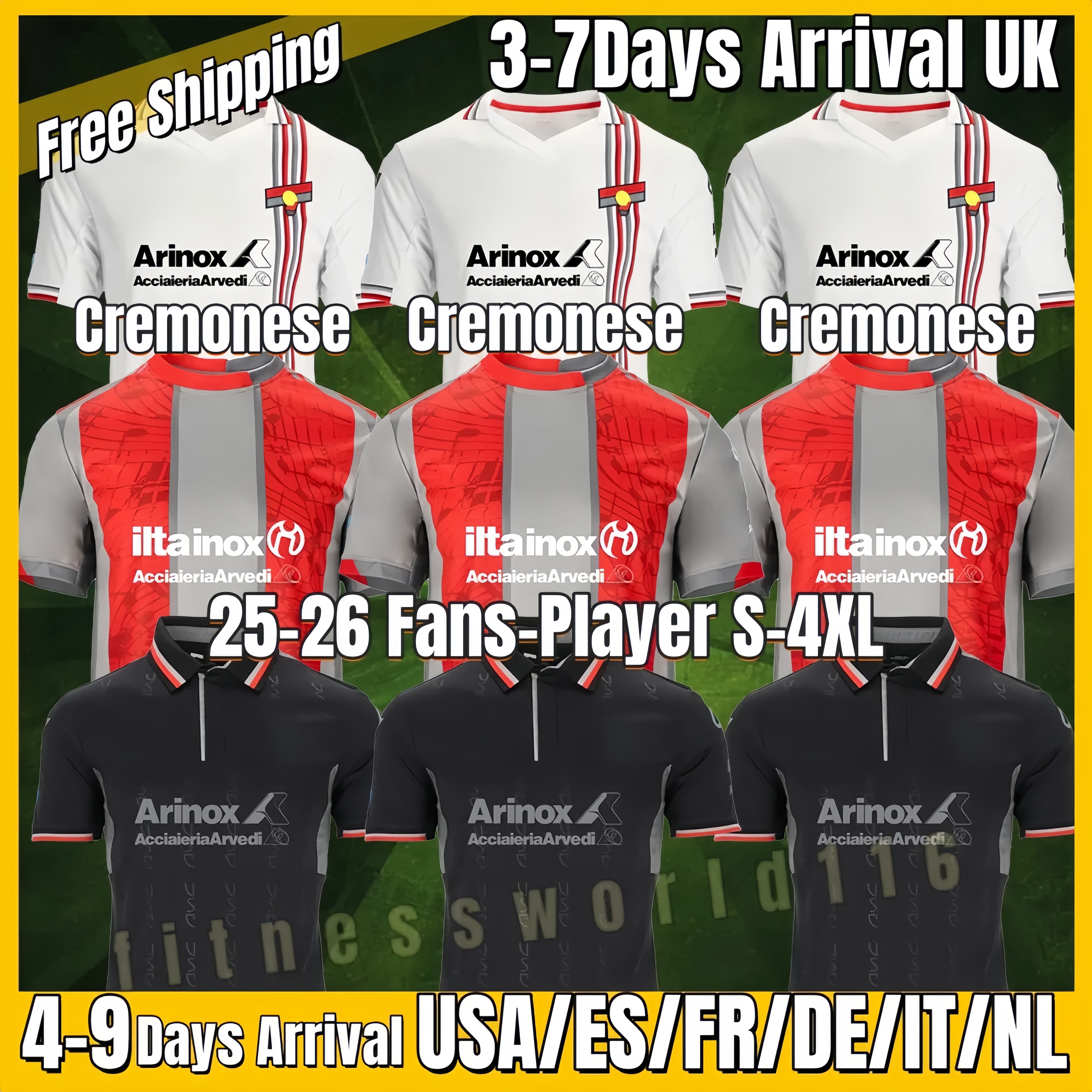 xxxl 4xl 2025 2026 VARDY cremonese jersey football jersey 25 26 Maglia Cremona football shirt BASCHIROTTO BONDO Soccer Jerseys TERRACCIANO PAYERO Magliette S-4XL