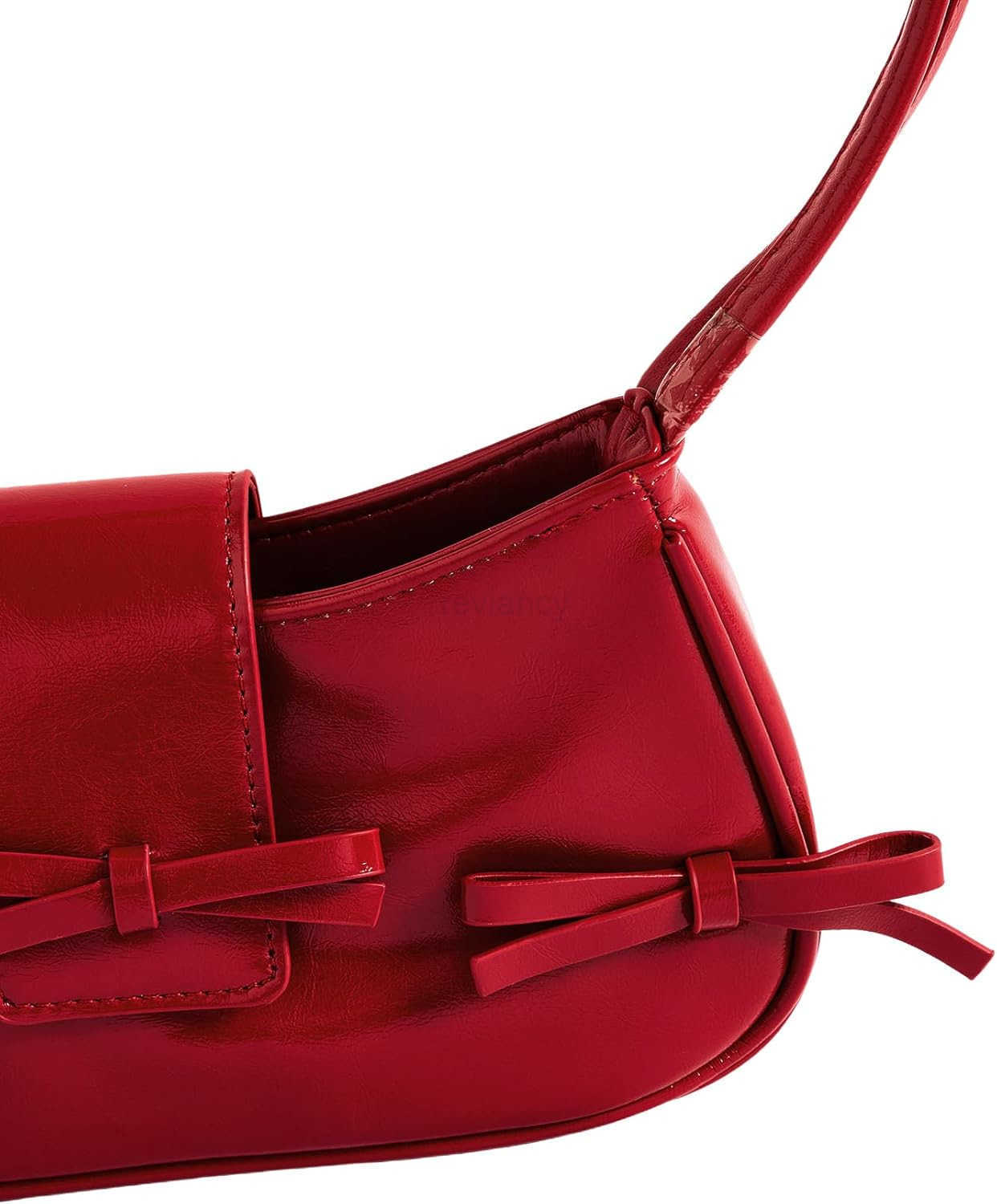 Womens Bow Shoulder Handbag PU Leather Top Handle Y2K Underarm BagsW250913